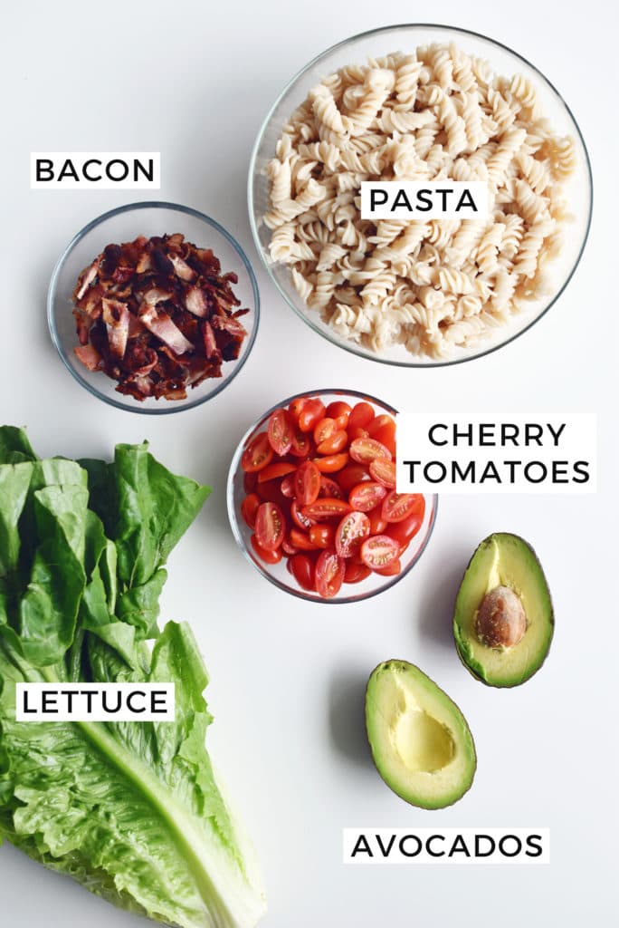 ingredients in separate bowls on white counter