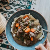 Slow Cooker Beef Stew With Mashed Potatoes