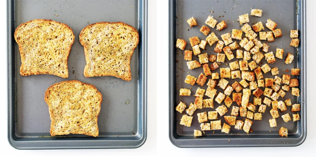 creating toast from croutons