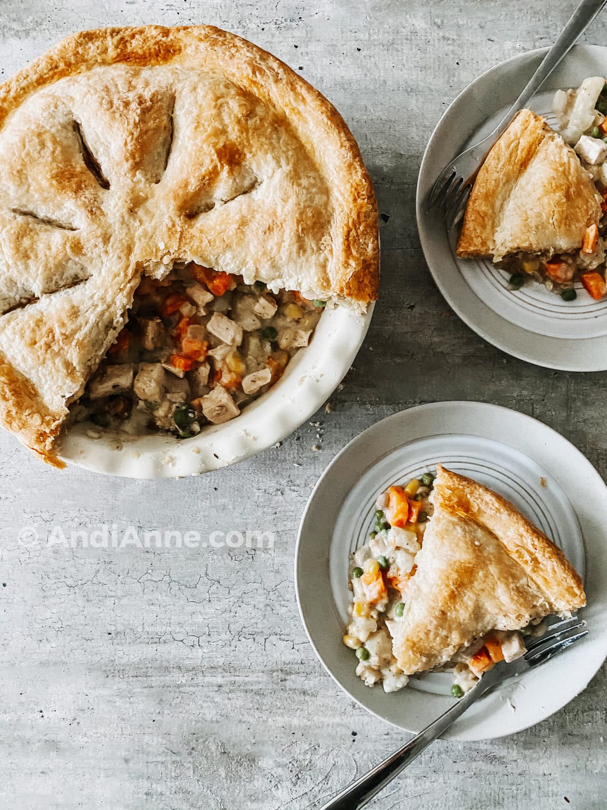 Turkey Pot Pie (Best Leftover Turkey Recipe) Andi Anne