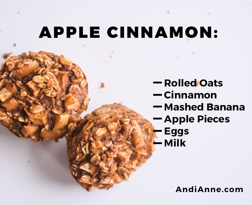 apple cinnamon oatmeal breakfast cup with instructions