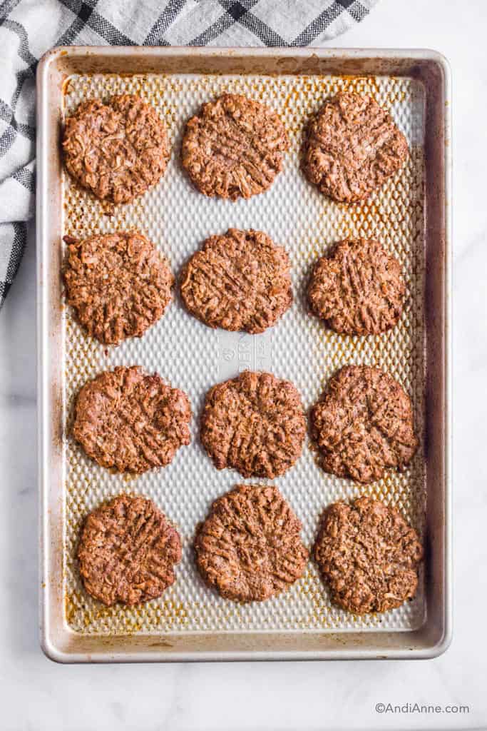 coconut cinnamon ginger cookies on a baking sheet