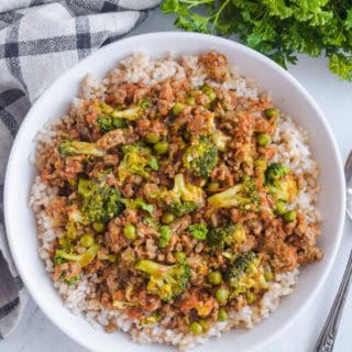 Teriyaki Ground Turkey With Rice - Easy Dinner In 30 Minutes!