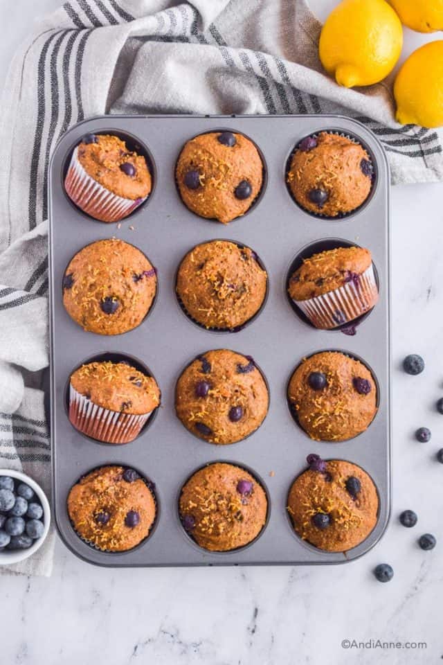 Easy Lemon Blueberry Muffins Recipe