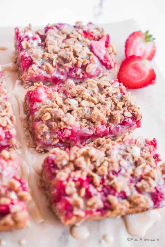 Strawberry Oatmeal Bars Sweet, Crumbly and Slightly Tart