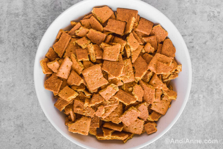 A bowl of crushed graham crackers.